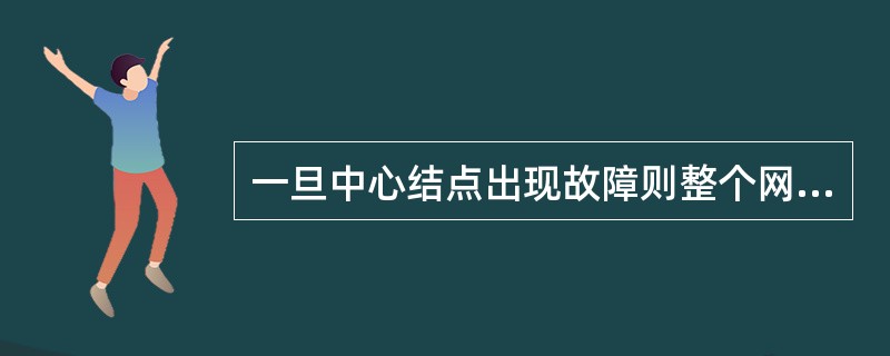 一旦中心结点出现故障则整个网络瘫痪的局域网的拓扑结构是()。