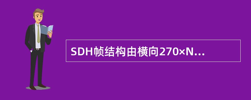 SDH帧结构由横向270×N列和纵向9行8字节组成。每秒钟传送8000帧,则 S