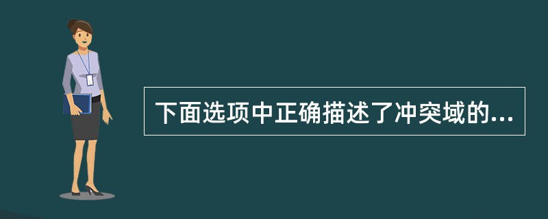 下面选项中正确描述了冲突域的是________。