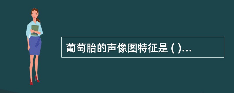 葡萄胎的声像图特征是 ( )A、结中结征B、半岛征C、牛眼征D、蜂窝状E、火海征