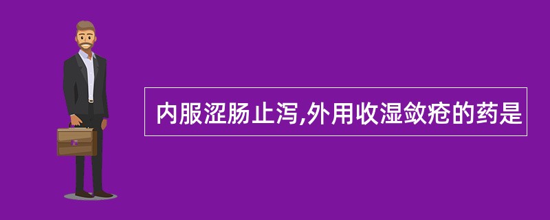 内服涩肠止泻,外用收湿敛疮的药是