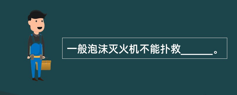 一般泡沫灭火机不能扑救______。