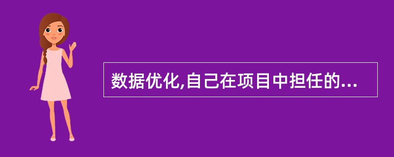 数据优化,自己在项目中担任的角色。