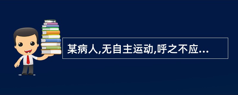 某病人,无自主运动,呼之不应,瞳孔对光反射存在,压迫眶上神经出现痛苦表情,此情况