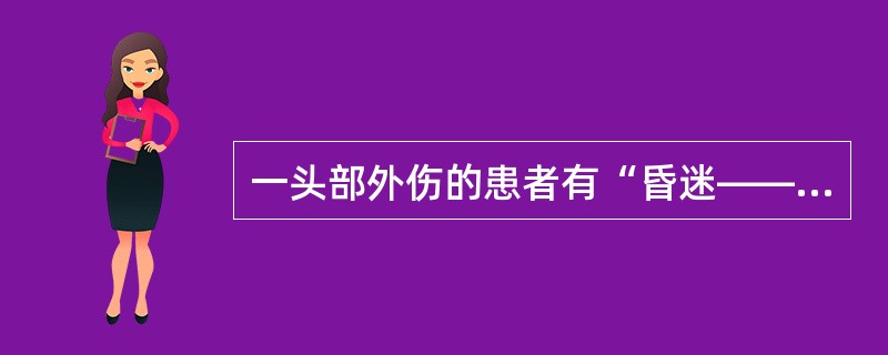 一头部外伤的患者有“昏迷——清醒——昏迷”的病史,可提示有 ( )A、脑震荡B、