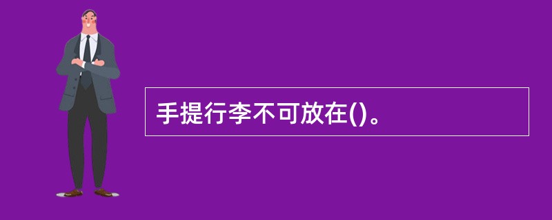 手提行李不可放在()。