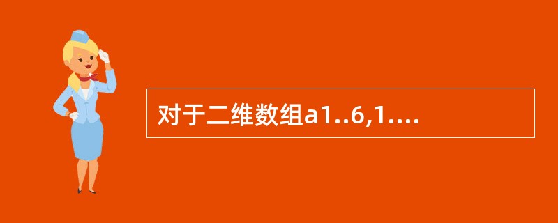 对于二维数组a1..6,1..8,设每个元素占2个存储单元,且以列为主序存储,则