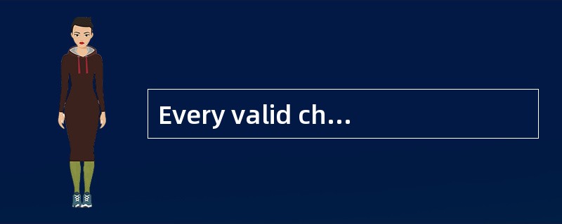 Every valid character in a computer that