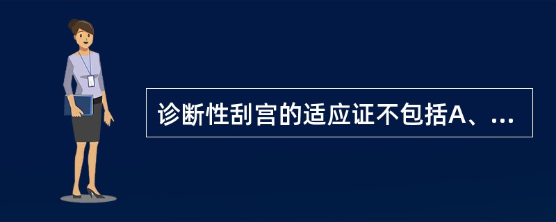 诊断性刮宫的适应证不包括A、不孕症B、不全流产C、子宫异常出血D、宫颈癌E、月经