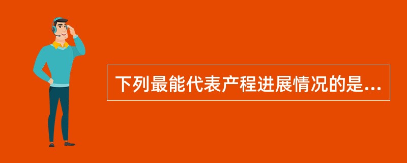 下列最能代表产程进展情况的是A、宫缩强度和频率B、宫口扩张与胎头下降C、胎位D、