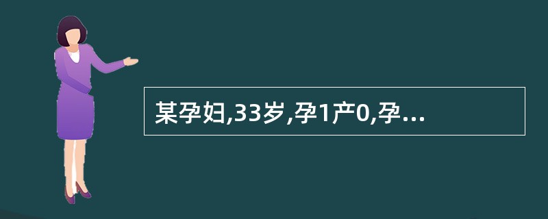 某孕妇,33岁,孕1产0,孕35周。破膜4小时,上午7时起宫缩为30~35秒,间