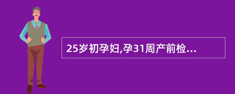 25岁初孕妇,孕31周产前检查正常,孕34周出现头痛、眼花等自觉症状。检查血压1