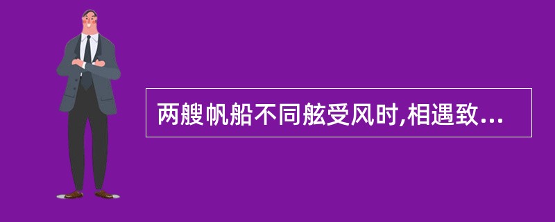 两艘帆船不同舷受风时,相遇致有构成碰撞危险,让路船是________。