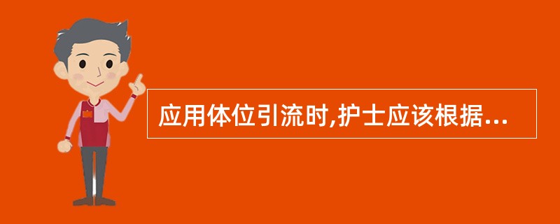 应用体位引流时,护士应该根据受侵的部位安置病人体位。引流左上叶尖段时,应指示病人