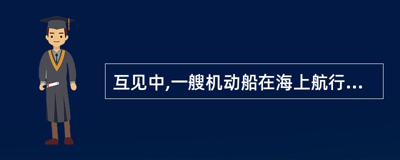 互见中,一艘机动船在海上航行,分别与下列船舶相遇,下列________者是直航船