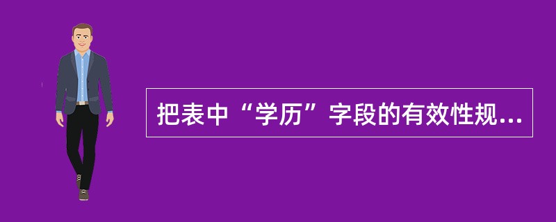 把表中“学历”字段的有效性规则取消,正确的SQL语句是( )。