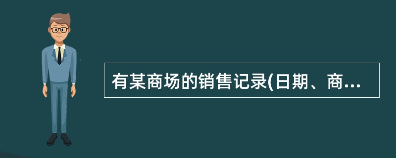 有某商场的销售记录(日期、商品名称、商品单价、销售数量),要查询每天的销售情况,