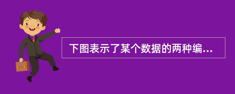  下图表示了某个数据的两种编码,这两种编码分别是 (15) ,该数据是 (16