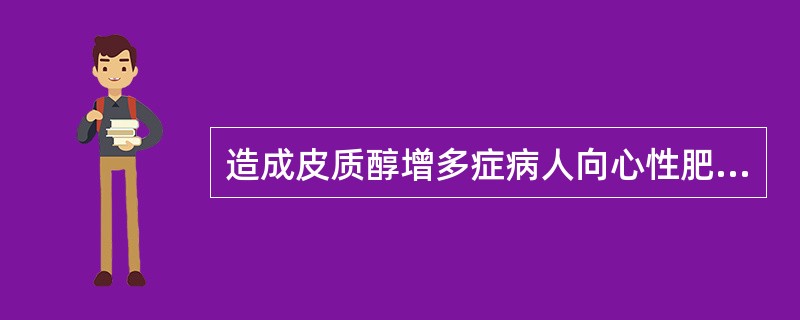 造成皮质醇增多症病人向心性肥胖的原因是A、脂肪合成增加B、脂肪重新分布C、蛋白质