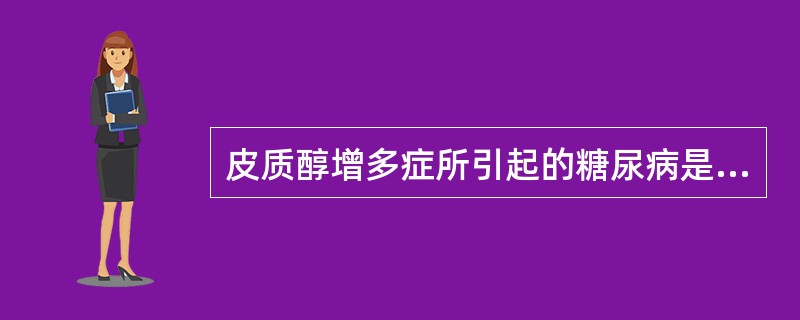 皮质醇增多症所引起的糖尿病是因为皮质醇A、促进脂肪分解B、加速蛋白质分解C、增高