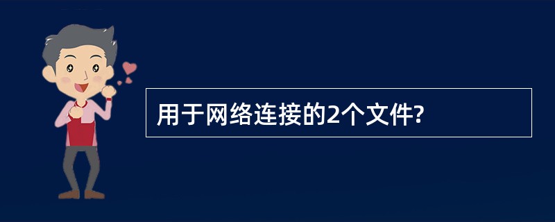 用于网络连接的2个文件?