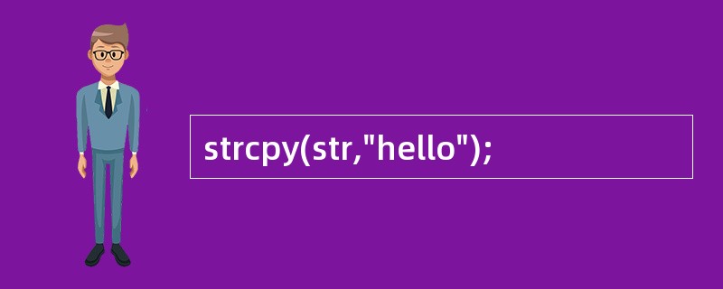 strcpy(str,"hello");