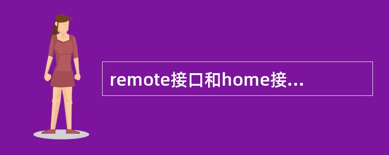 remote接口和home接口主要作用