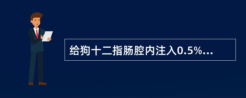 给狗十二指肠腔内注入0.5%盐酸50ml,可引起