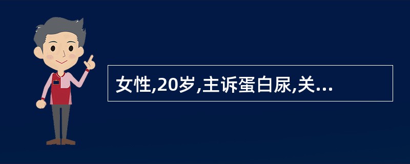女性,20岁,主诉蛋白尿,关节痛,精神障碍,并伴有胸腔积液,应考虑诊断为A、肾小