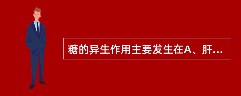 糖的异生作用主要发生在A、肝脏和肺脏B、心脏和肾脏C、心脏和肺脏D、肝脏和肾脏E