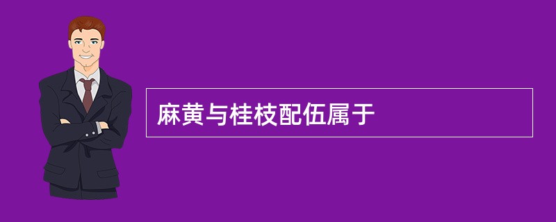 麻黄与桂枝配伍属于