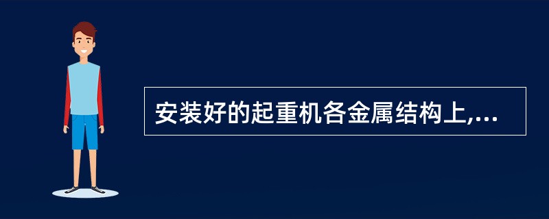 安装好的起重机各金属结构上,可以安装或悬挂标语牌、广告牌等物件。