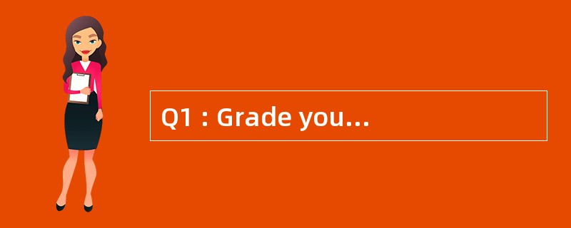 Q1 : Grade yourself on your Visual Basic