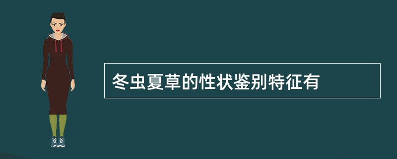 冬虫夏草的性状鉴别特征有