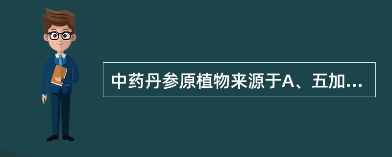中药丹参原植物来源于A、五加科B、玄参科C、伞形科D、唇形科E、桔梗科