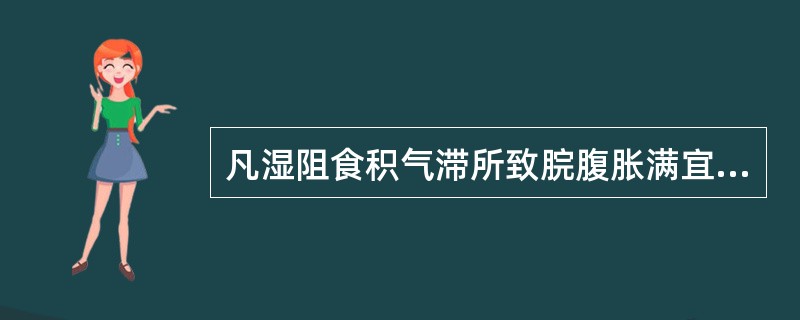 凡湿阻食积气滞所致脘腹胀满宜选用( )A、苍术B、神曲C、木香D、厚朴E、广藿香