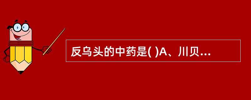 反乌头的中药是( )A、川贝母与竹茹B、前胡与浙贝母C、天竺黄与竹沥D、浮海石与