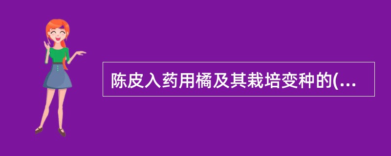 陈皮入药用橘及其栽培变种的( )A、成熟果实B、未成熟果实C、成熟果实果皮D、未