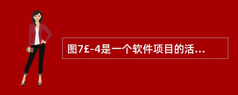 图7£­4是一个软件项目的活动图,其中顶点表示项目里程碑,边表示包含的活动,边上