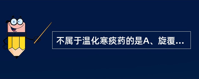 不属于温化寒痰药的是A、旋覆花B、半夏C、瓜蒌D、天南星E、白前