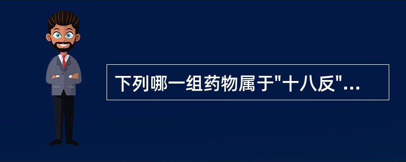 下列哪一组药物属于"十八反"A、巴豆与牵牛子B、硫黄与朴硝C、水银与砒霜D、川乌