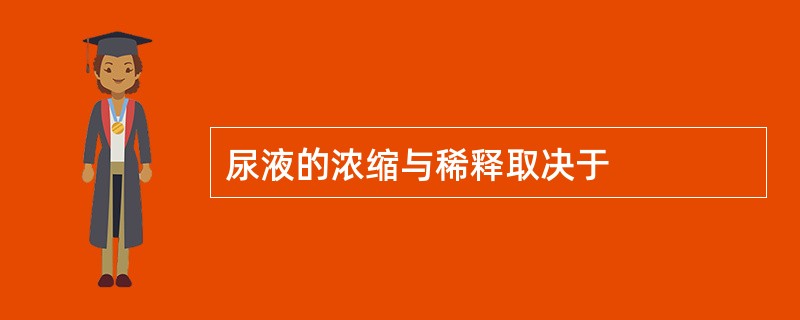 尿液的浓缩与稀释取决于