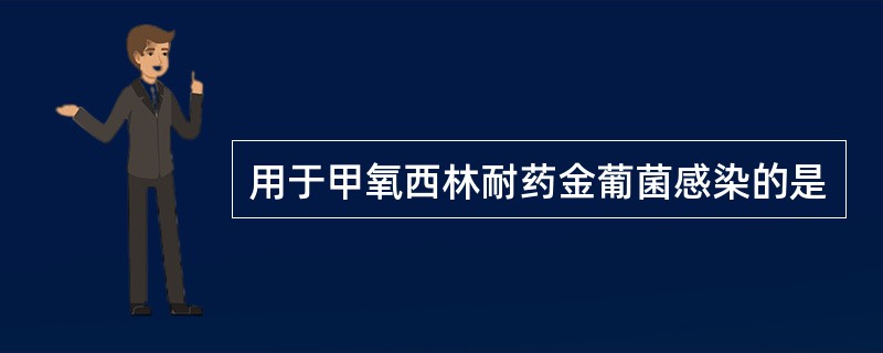 用于甲氧西林耐药金葡菌感染的是