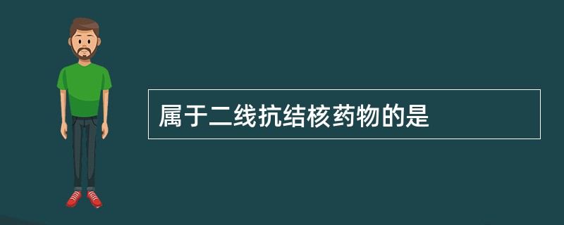 属于二线抗结核药物的是