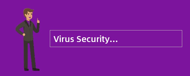 Virus Security Software is designed to d