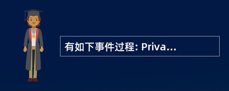 有如下事件过程: Private Sub Command1_Click() b=