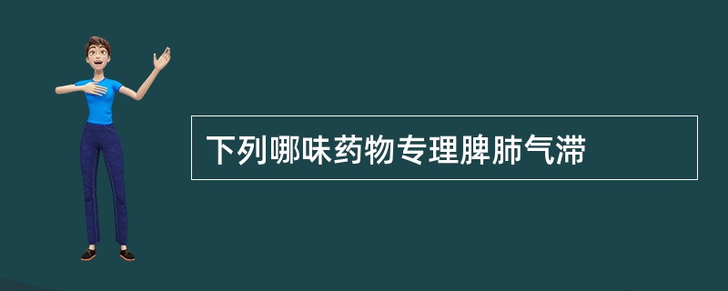 下列哪味药物专理脾肺气滞