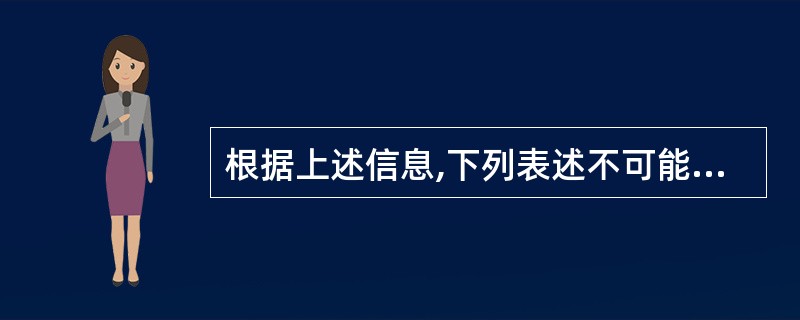 根据上述信息,下列表述不可能的是( )。