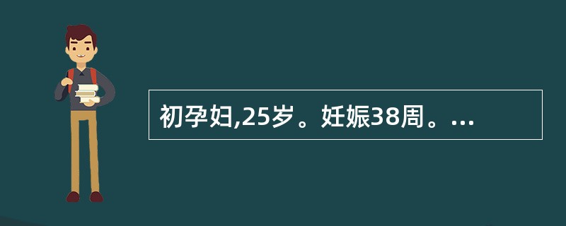 初孕妇,25岁。妊娠38周。骨盆外测量:骶耻外径18.5cm,髂嵴间径27cm,