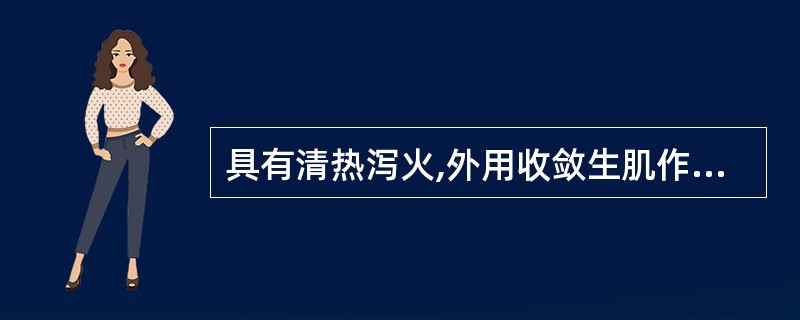 具有清热泻火,外用收敛生肌作用的药物是